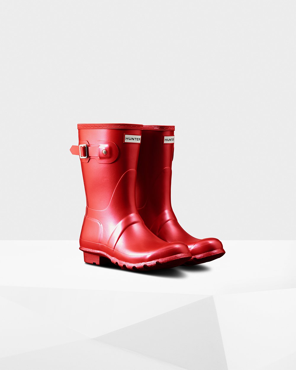 Hunter Mujer Original Nebula - Botas de Lluvia Rojas - 321-LCXEHM